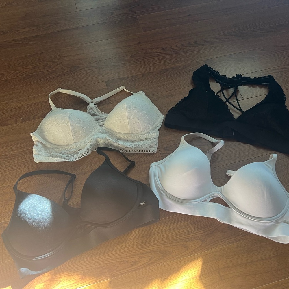 Set of 4 PINK by Victoria secret bras